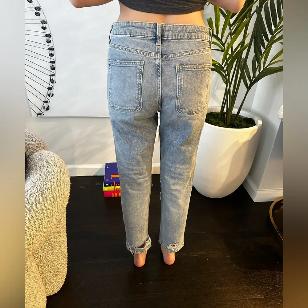 Pilcro And The Letterpress Jeans Women’s High Rise Slim Color: Med Blue, Size 27 - Picture 7 of 8
